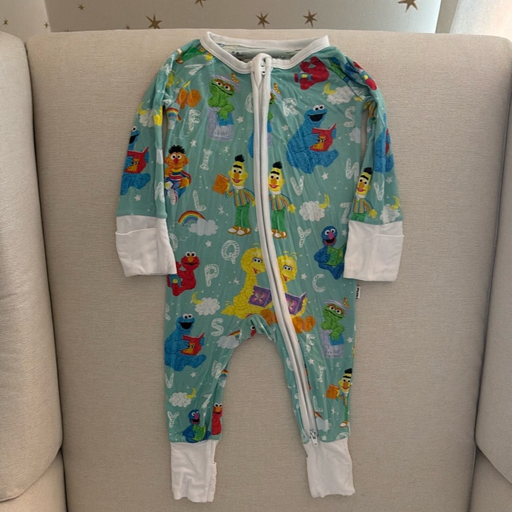 Sesame Street Kids One Piece Pajama - Blue